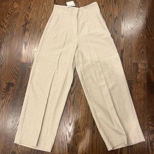 Zara beige linen trouser size small
